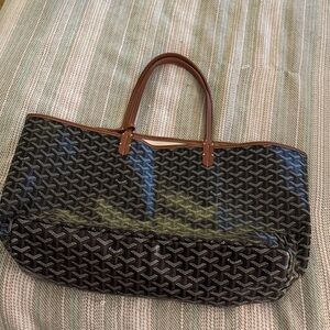 Black and Tan Patterned Tote